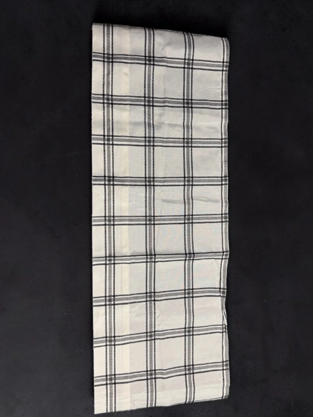 Mainstays Black Plaid Farmhouse Window Valance 56x14 NWOT